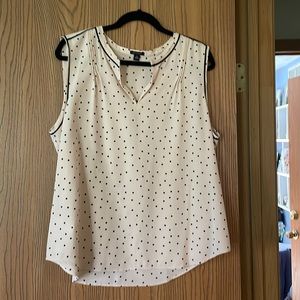 Ann Taylor Beige and black blouse